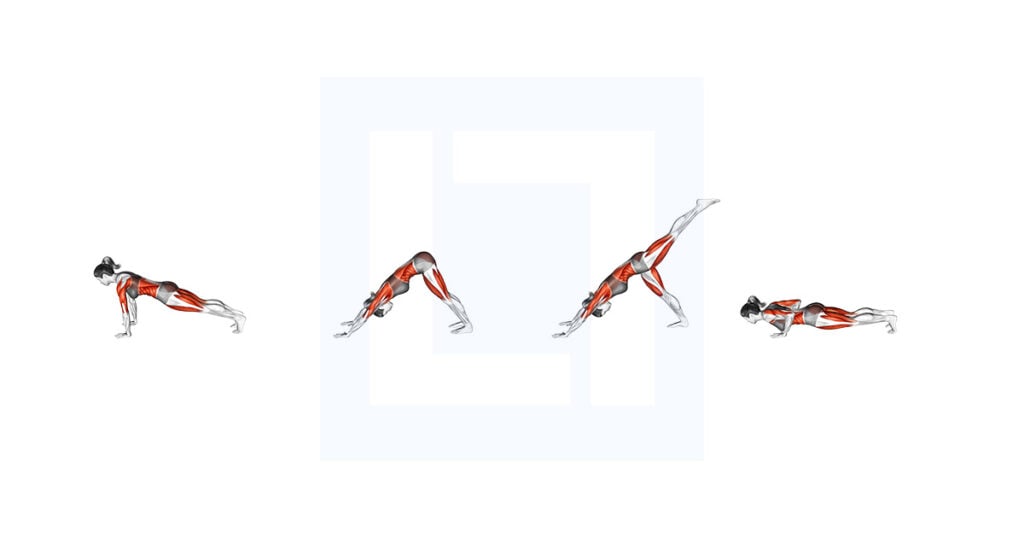 3 Leg Chatarunga Pose