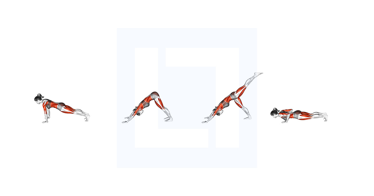 3 Leg Chatarunga Pose