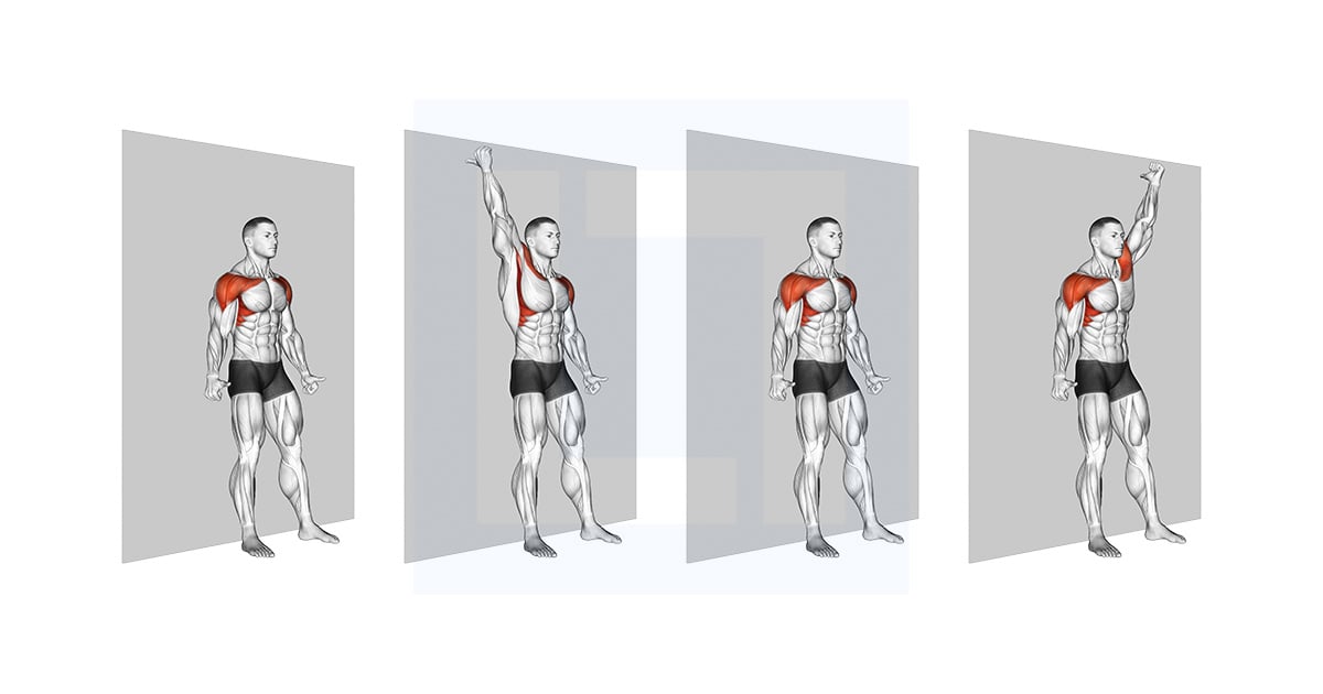 Alternate Shoulder Flexion Back to Wall