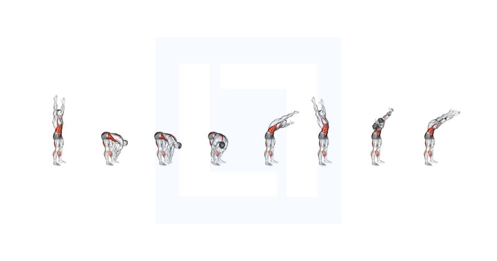 Arms Apart Circular Toe Touch