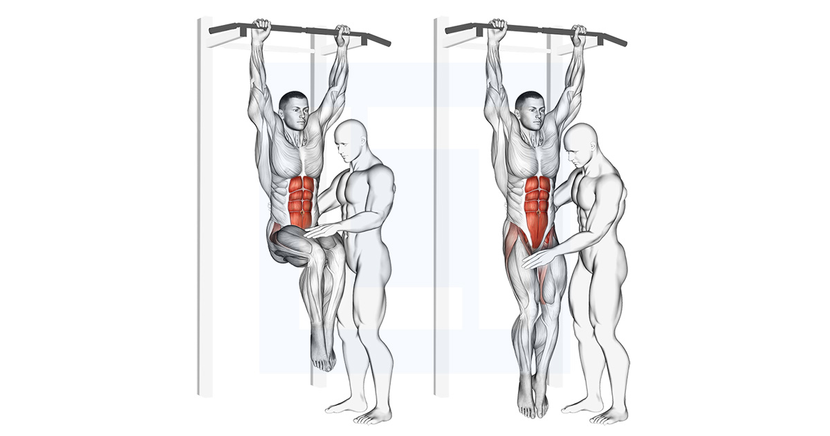 Assisted Hanging Knee Raise With Throw Down