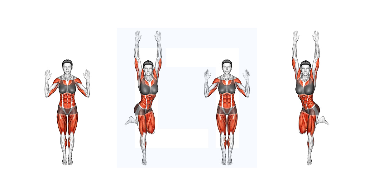 Back Kick Overhead Press