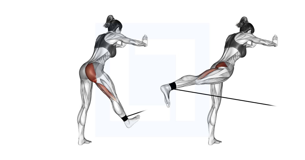 Band Bent Over Hip Extension