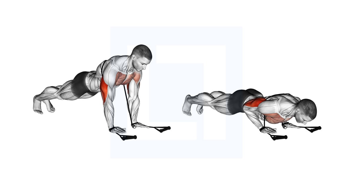 Band Close Grip Push Up