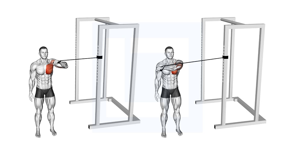Band Cross Body One Arm Chest Press