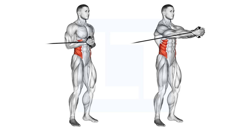 Band Horizontal Pallof Press: Anti-Rotation