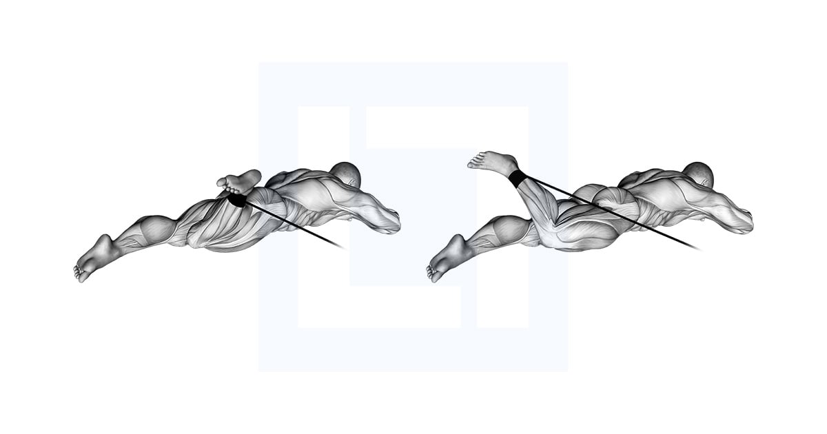Band Lying Hip External Rotation