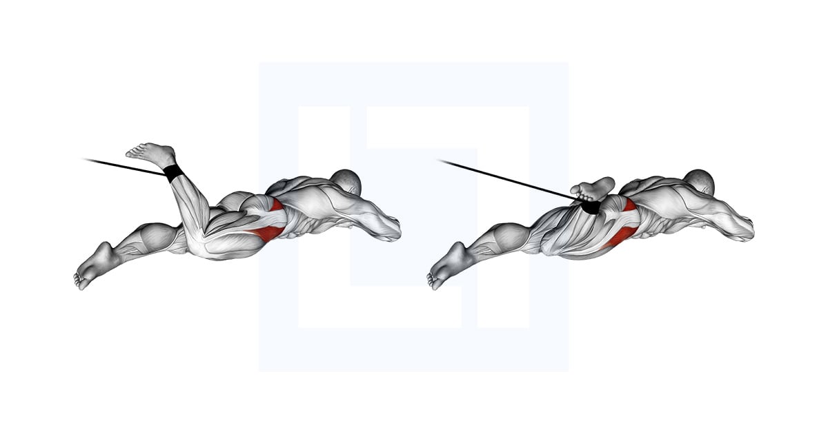 Band Lying Hip Internal Rotatio