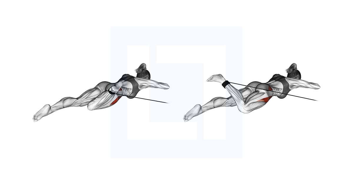 Band Lying Hip Internal Rotation