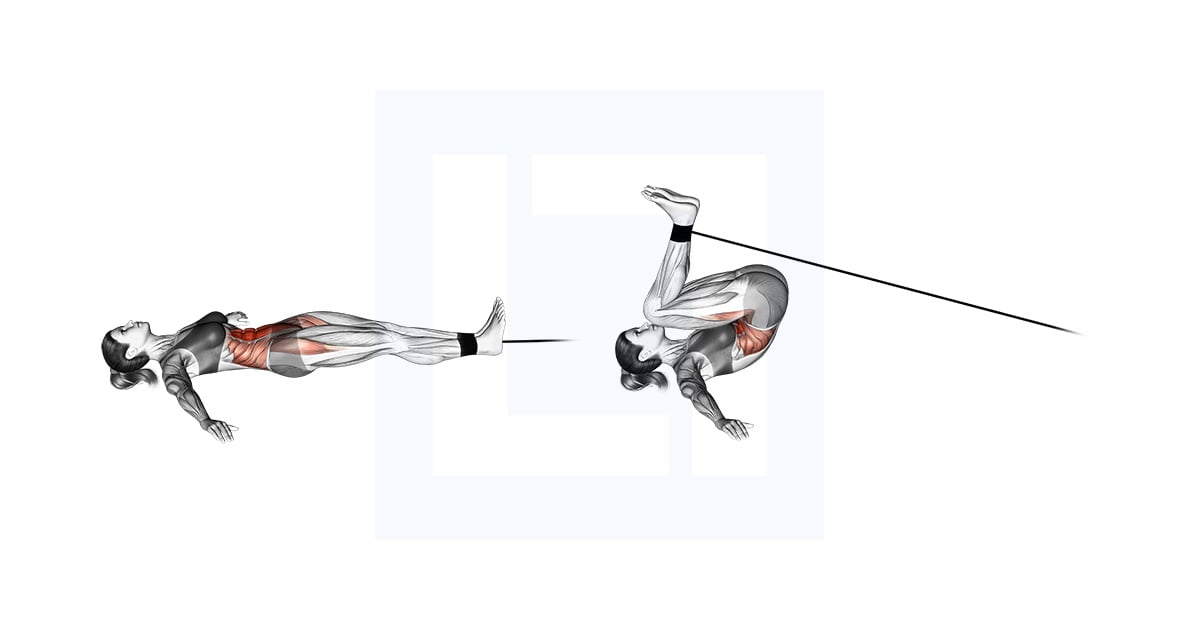 Band Lying Leg and Hip Raise