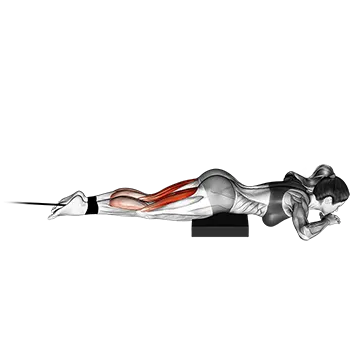 Best At Home Hamstring Workouts Band Lying Leg Curl
