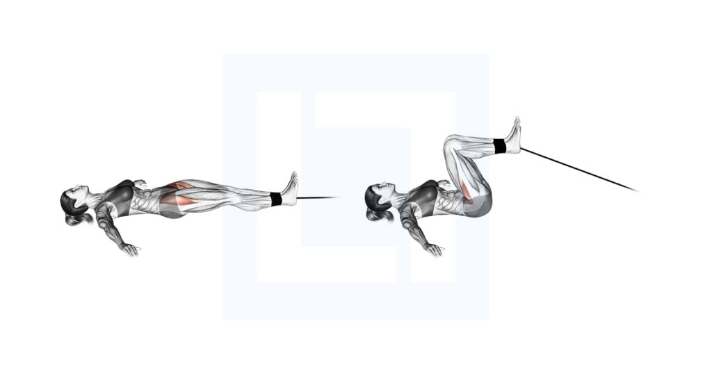 Band Lying Leg Raise: Loaded Leg Raise