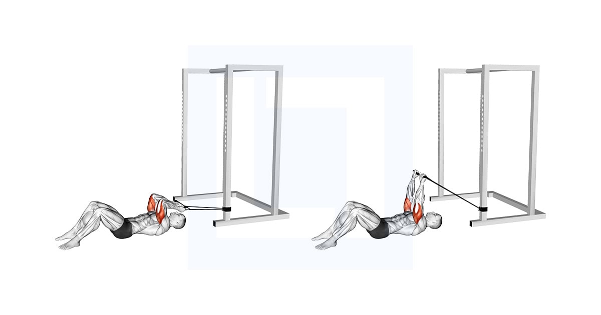 Band Lying Reverse Grip Pressdown