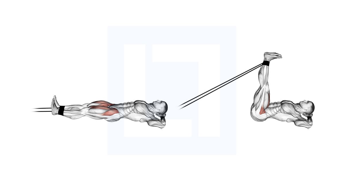 Band Lying Straight Leg Raise