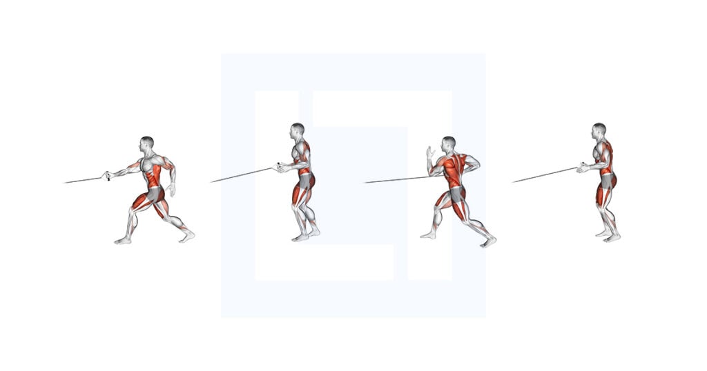 Band Split Jump With Single Arm Row