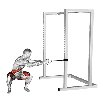 Band Squat Twist