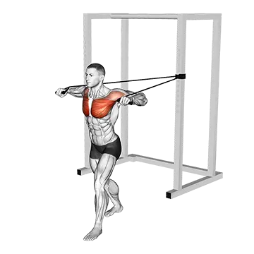 Best At Home Chest Workouts Band Standing Alternate Chest Press