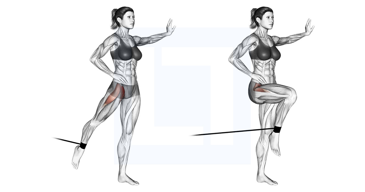 Band Standing Leg Raise