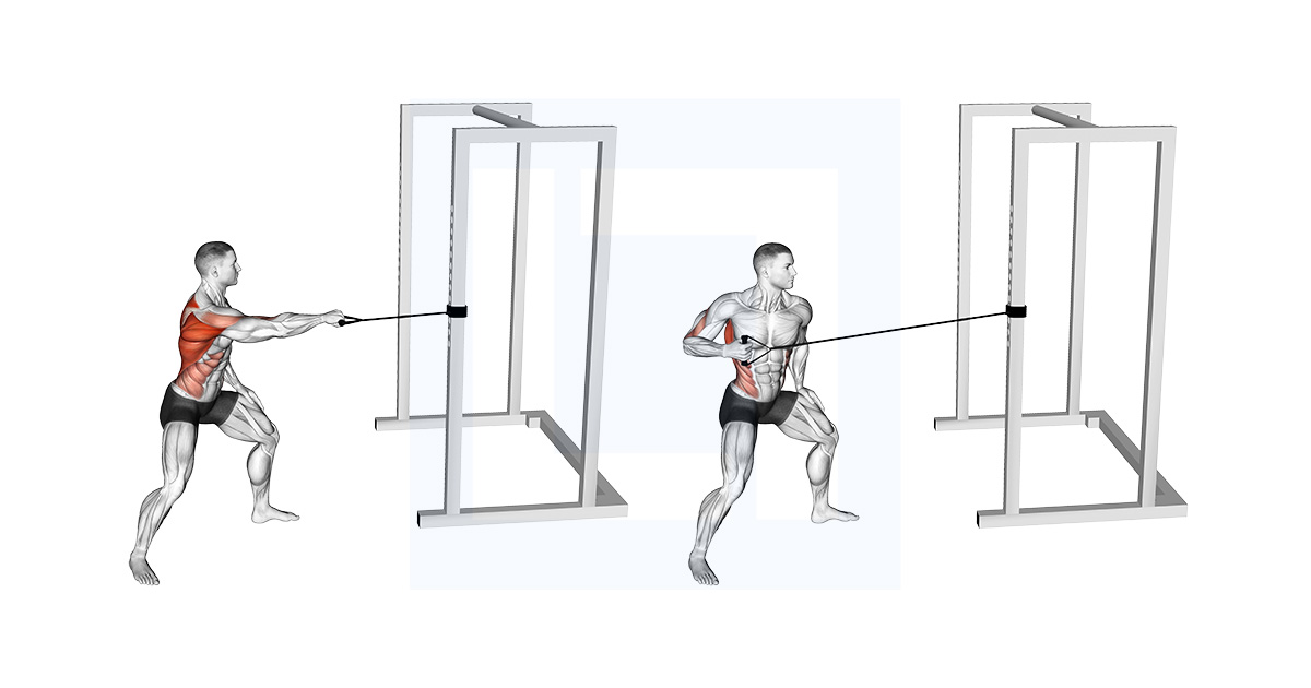 Band Standing Single Arm Twist Row