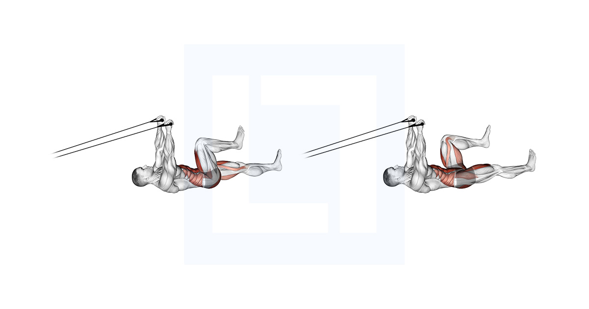 Band Upper Body Lying Air Bike