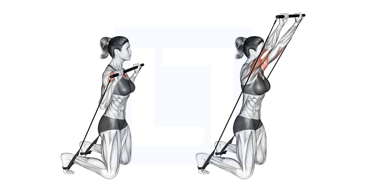 Bar Band Kneeling Incline Press