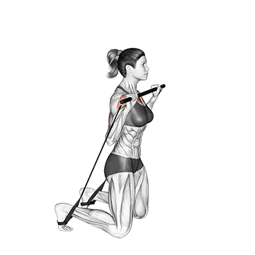 Bar Band Kneeling Incline Press