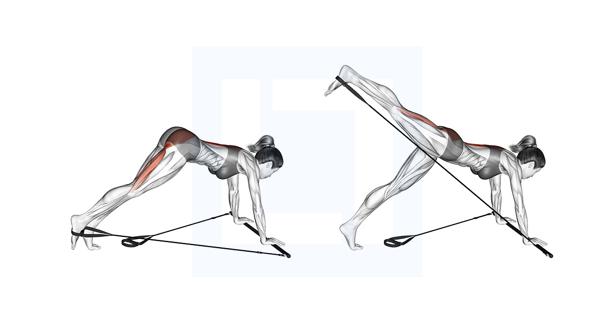 Bar Band Single Leg Reverse Hyperextension