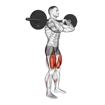 Best Barbell Quad Workouts Barbell Clean Grip Front Squat