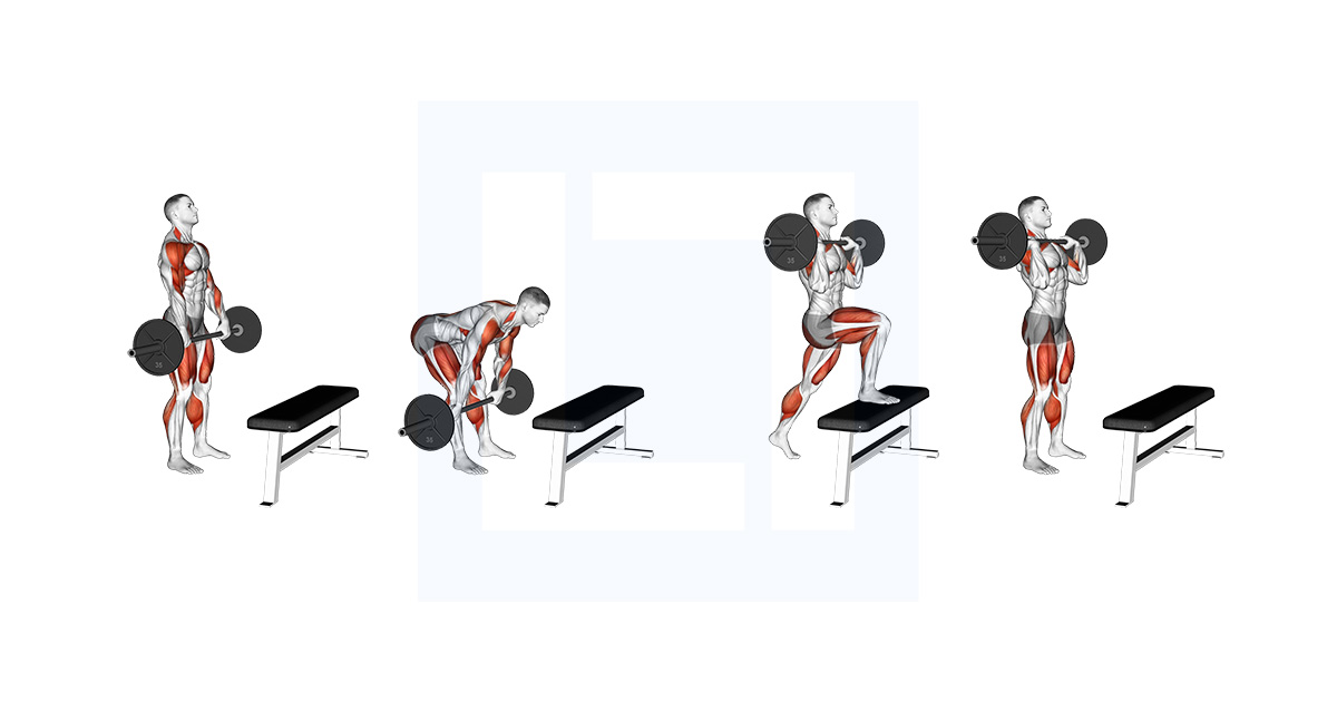 Barbell Complex Stiff Leg Deadlift Clean Step