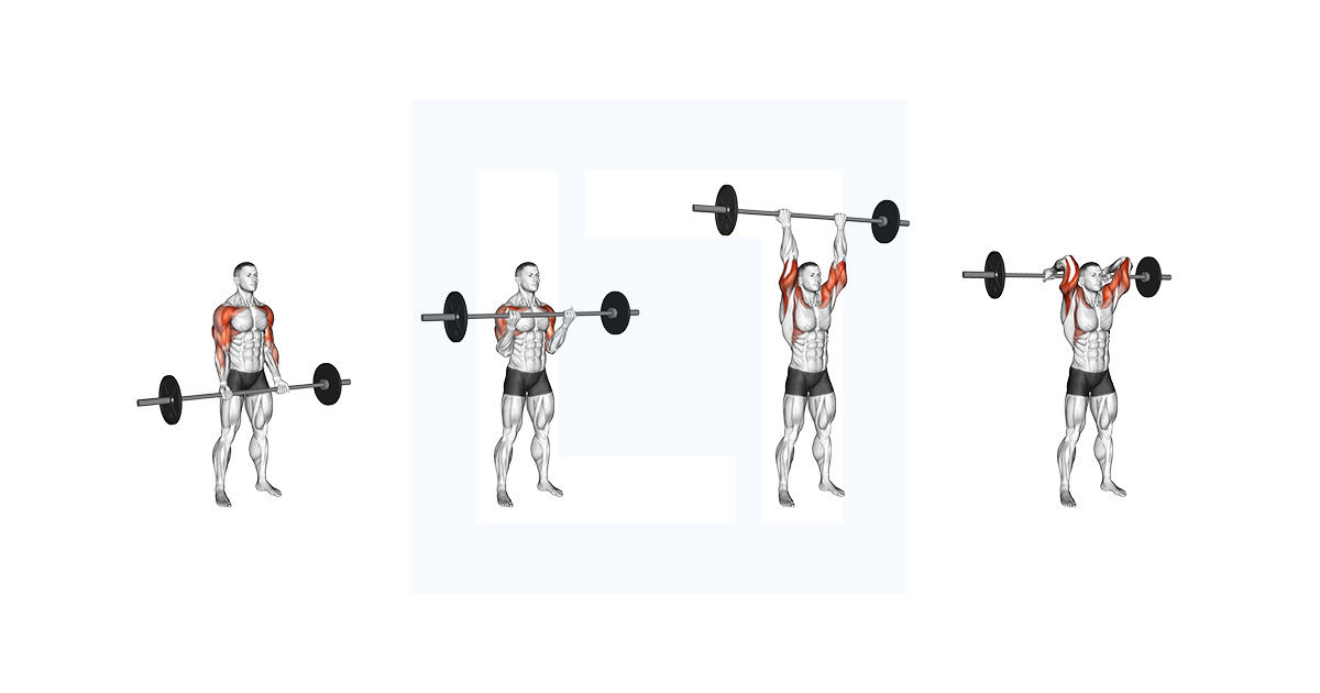 Barbell Curl Press Extension