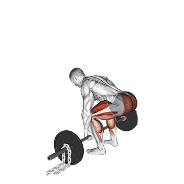 Barbell Deadlift Against Chains