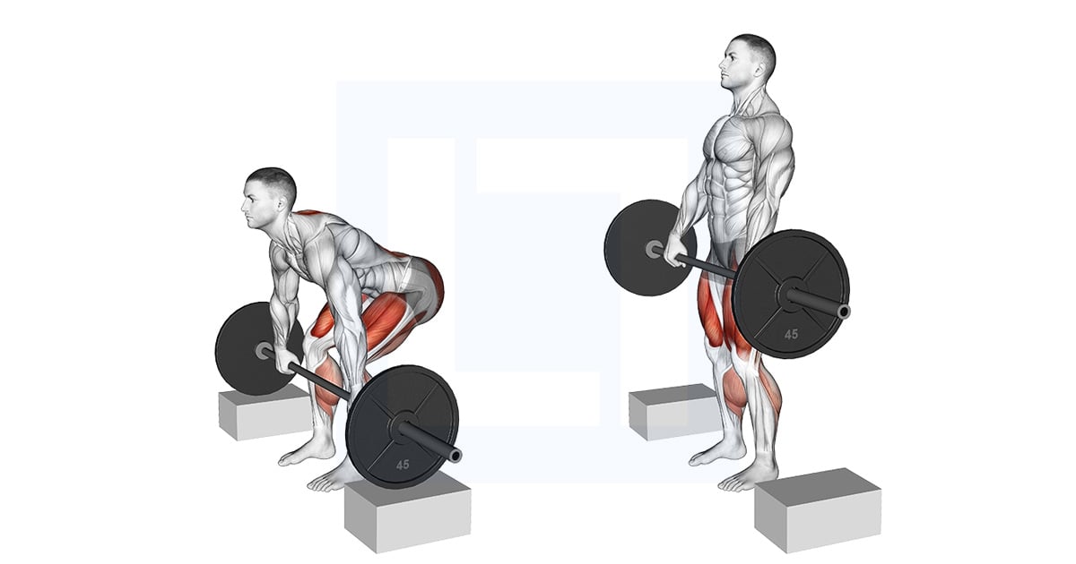Barbell Deadlift From Blocks