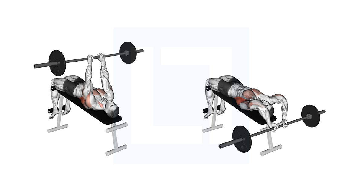 Barbell Decline Bent Arm Pullover