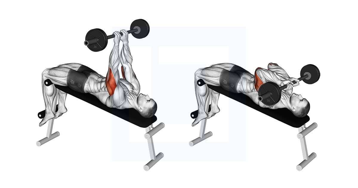 Barbell Decline Close Grip to Skull Press