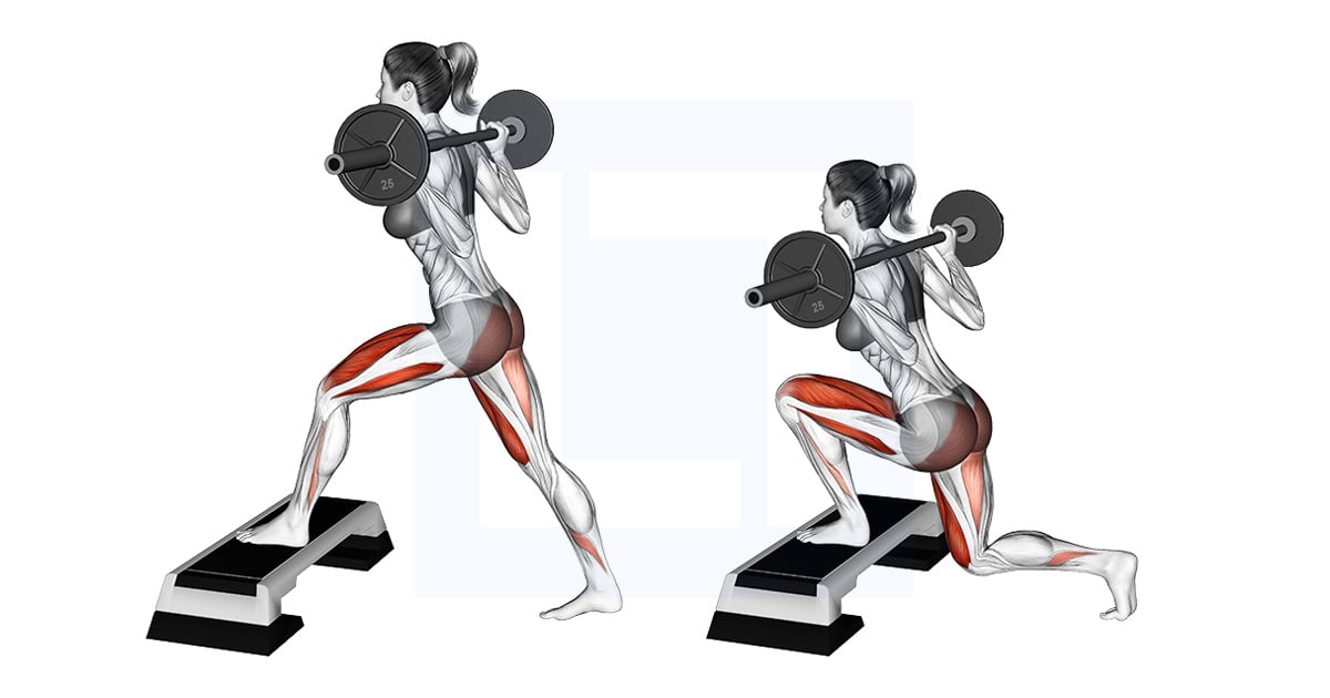 Barbell Elevated Split Squat
