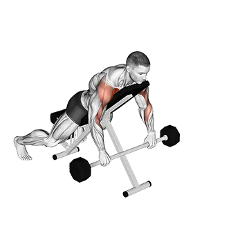 Barbell Incline Lying Rear Delt Raise