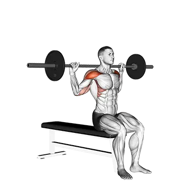 Barbell Seated Behind Head Military Press