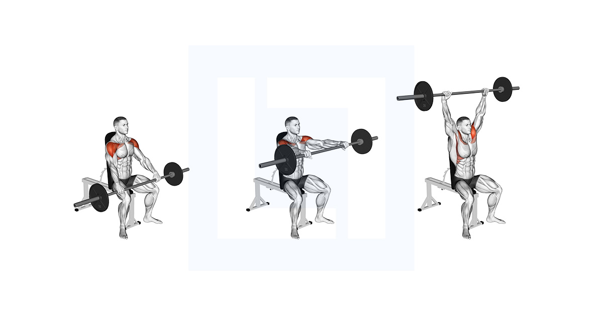 Barbell Seated High Front Raise