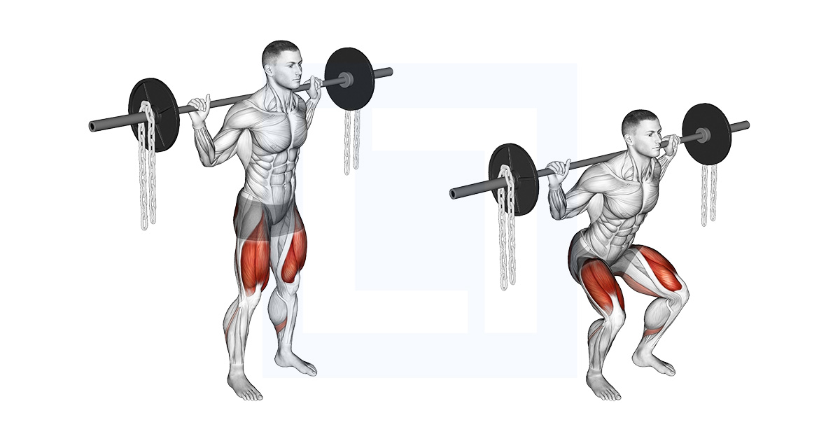 Barbell Squat With Chains