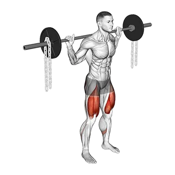 Barbell Squat With Chains
