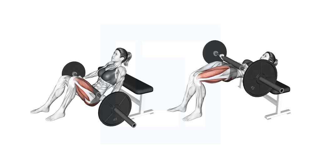 Barbell Staggered Stance Hip Thrust