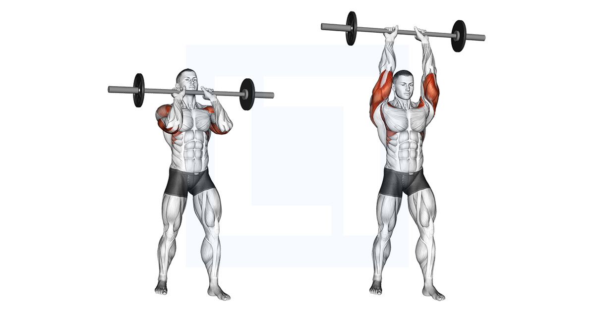 Barbell Standing Close Grip Military Press