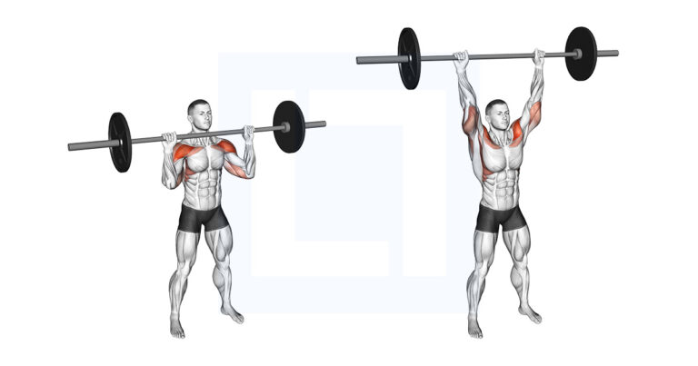 Barbell Standing Shoulder Press: Overhead Builder