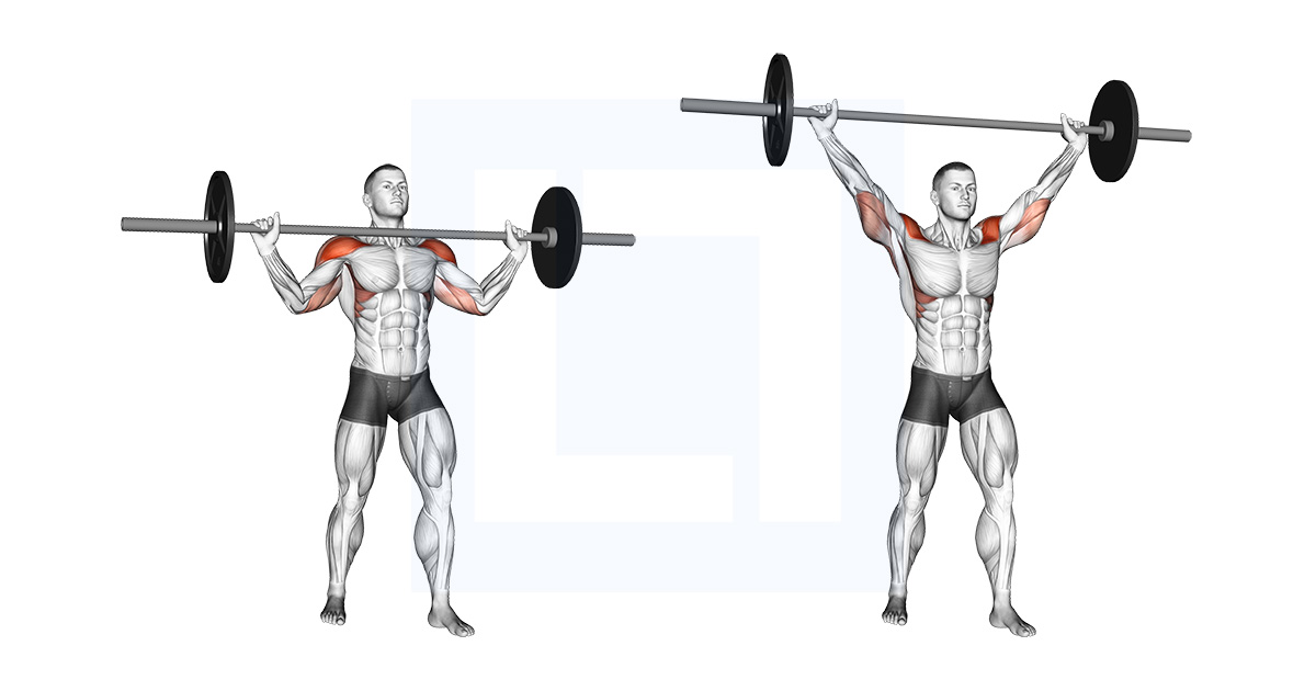 Barbell Standing Wide Military Press