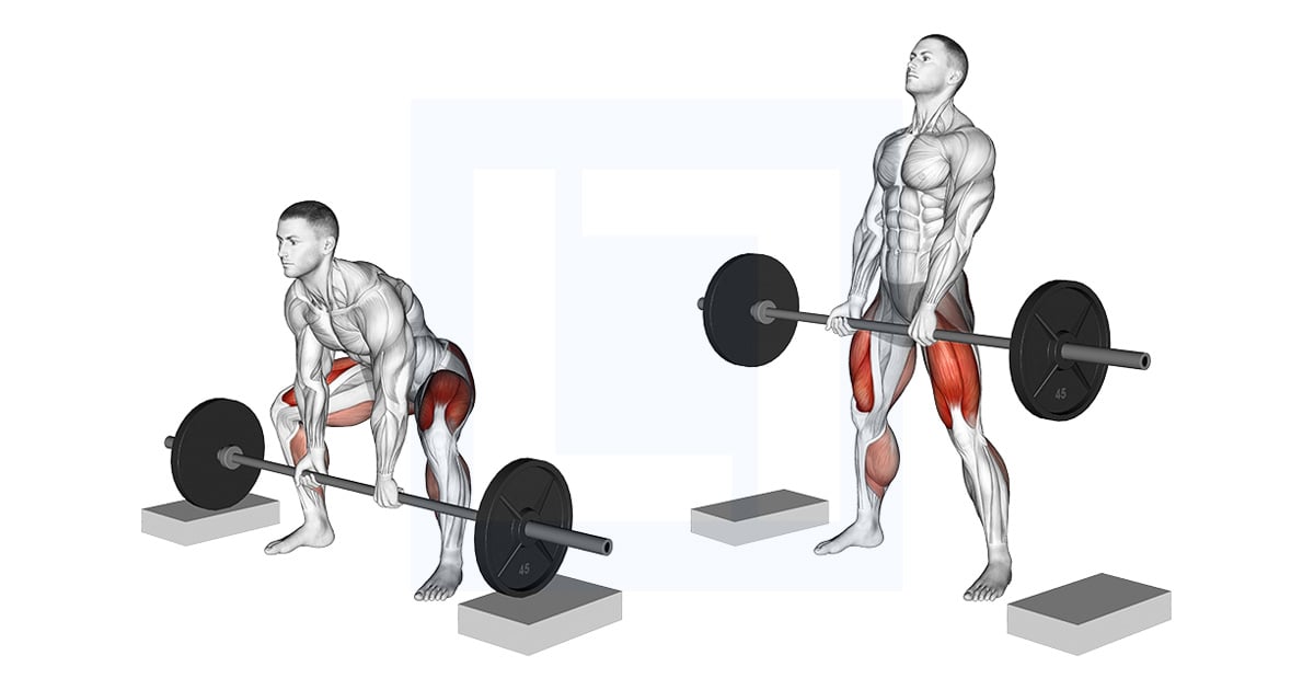 Barbell Sumo Deadlift From Blocks