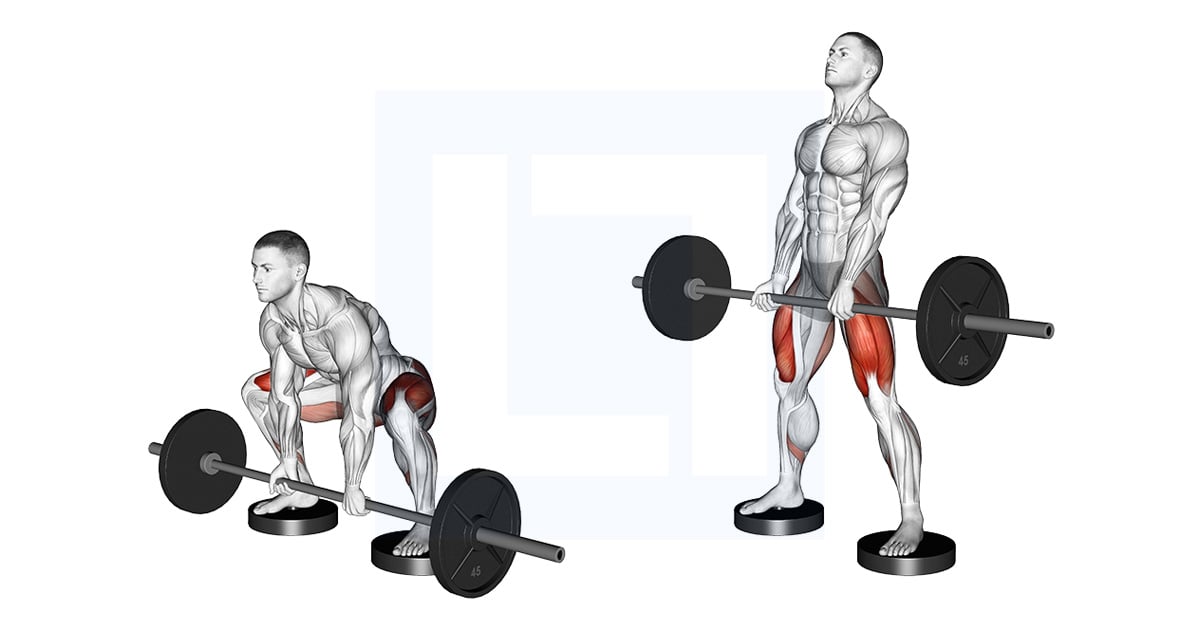 Barbell Sumo Deadlift From Deficit
