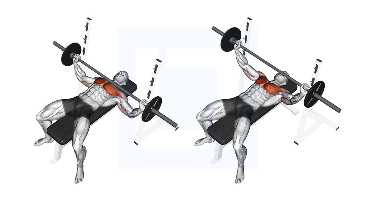 Barbell Wide Bench Press