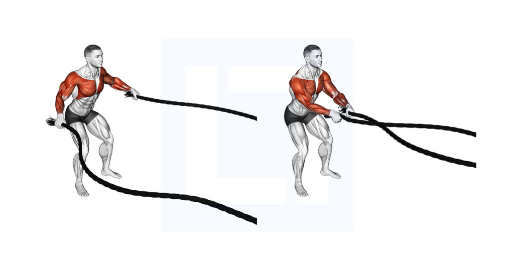 Battle Ropes Drawing Battling Ropes Fly: Outward Battle Rope Slam