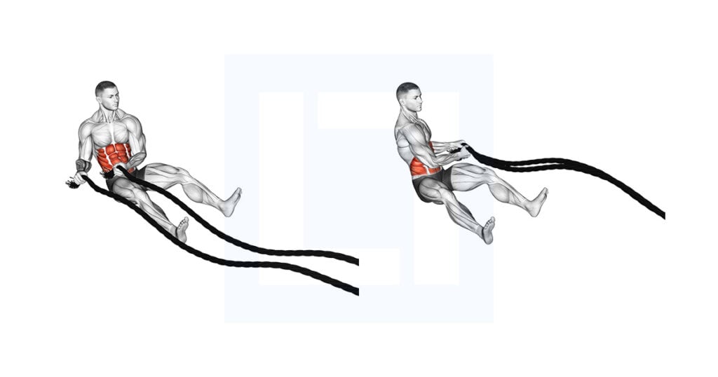 Battling Ropes Russian Twist
