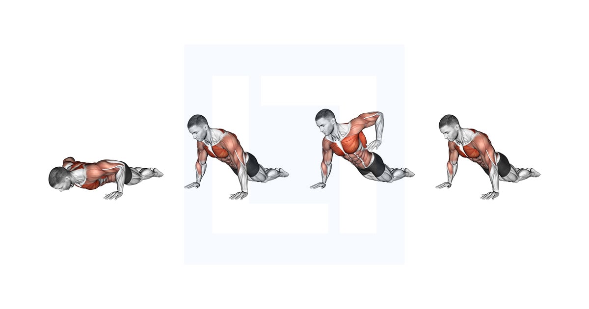Bodyweight Kneeling Push Up Row